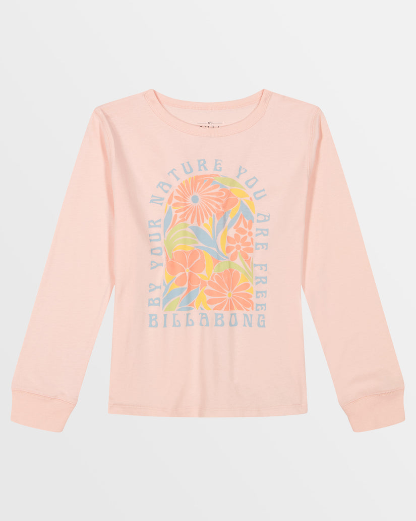 Girls Nature Free Long Sleeve T-Shirt - Feelin Peachy