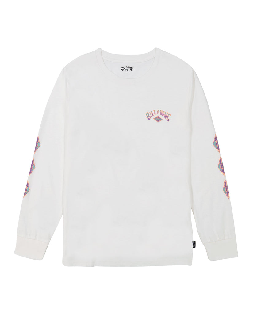 Boys Crayon Wave Long Sleeve T-Shirt - Off White