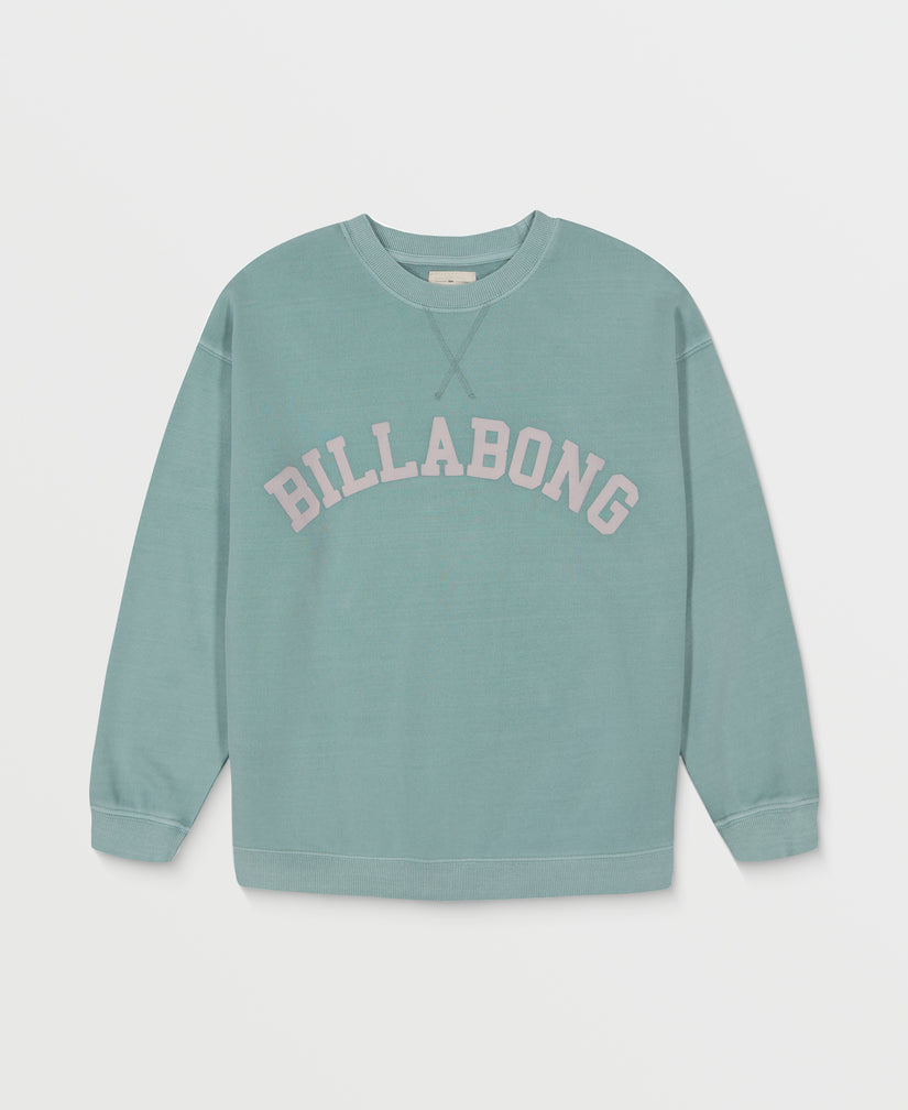 Girls Arched Logo Crewneck Sweatshirt - Dusk Blue