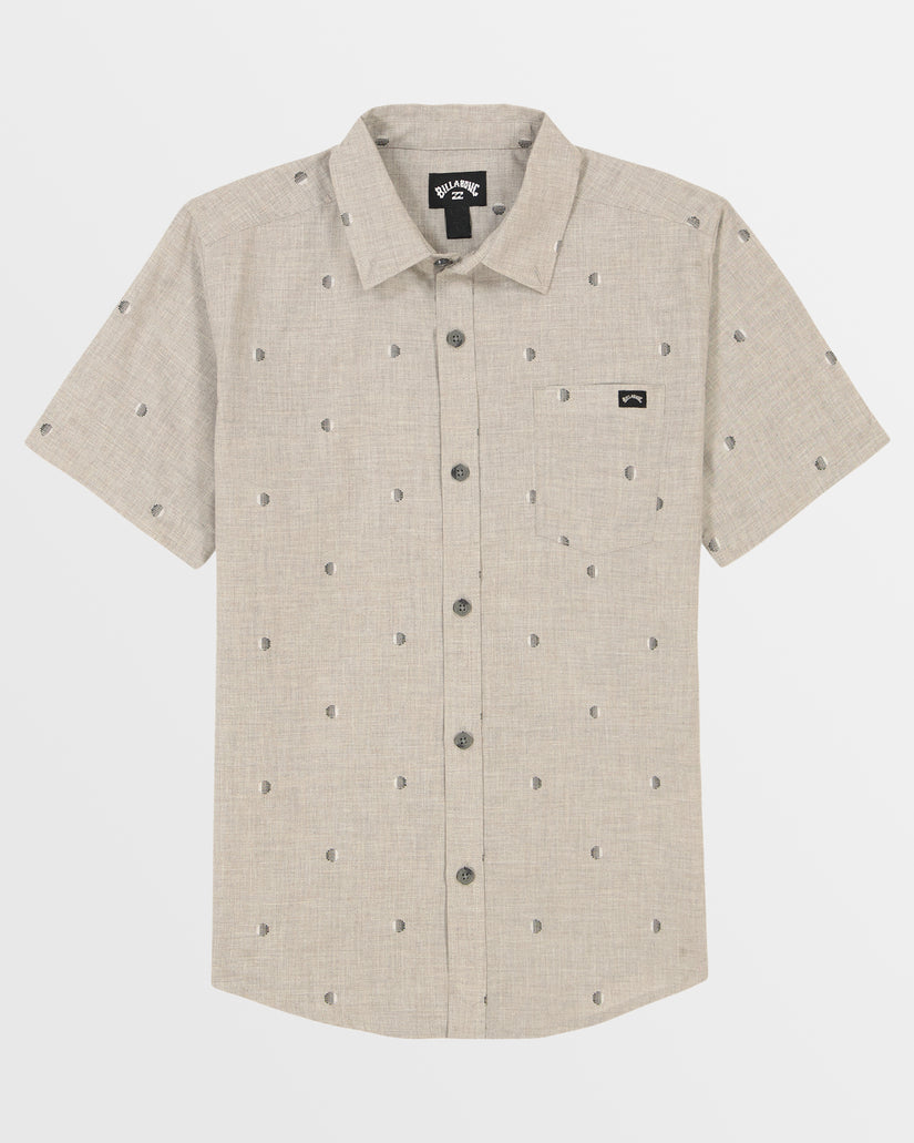 Boys All Day Jacquard Short Sleeve Shirt - Alloy