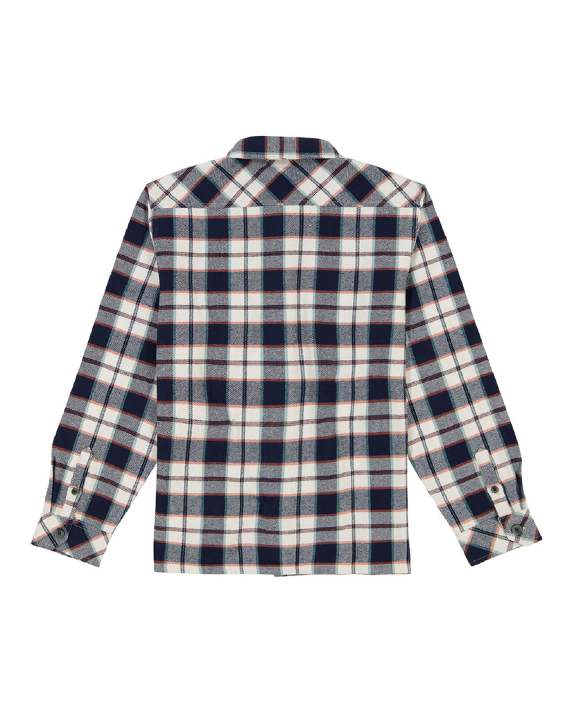 Little Boys Offshore Long Sleeve Flannel Shirt - Dusty Navy