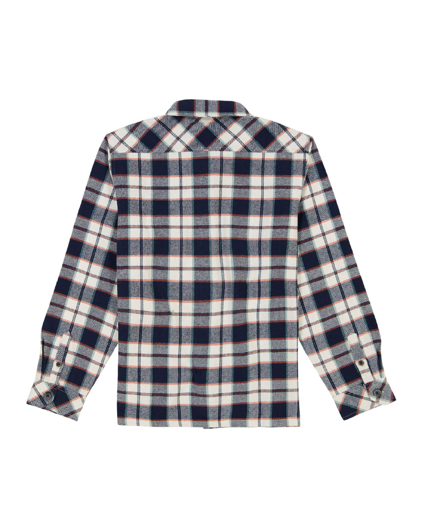 Boys Offshore Long Sleeve Flannel Shirt - Dusty Navy