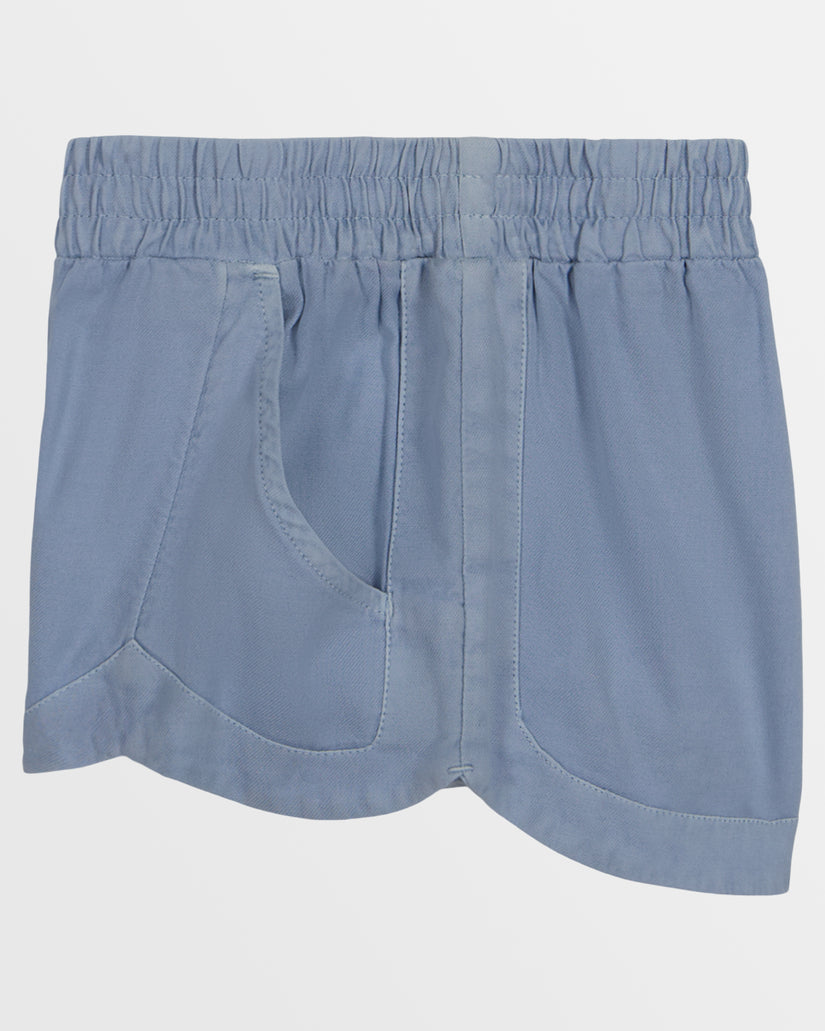 Girls Mad For You Shorts - Light Chambray