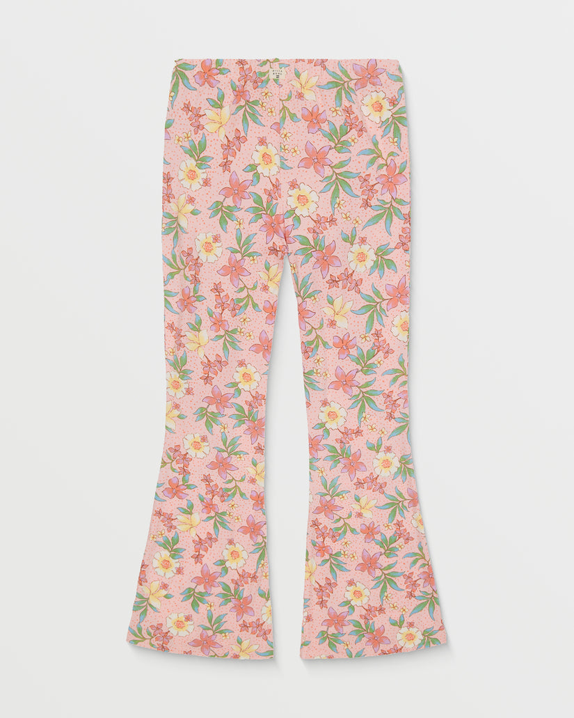 Girls Tell Me Elastic Waist Flared Pants - Feelin Peachy