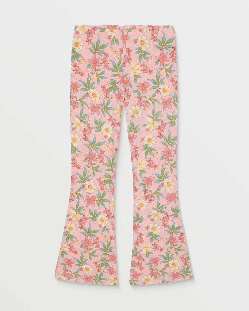 Girls Tell Me Elastic Waist Flared Pants - Feelin Peachy