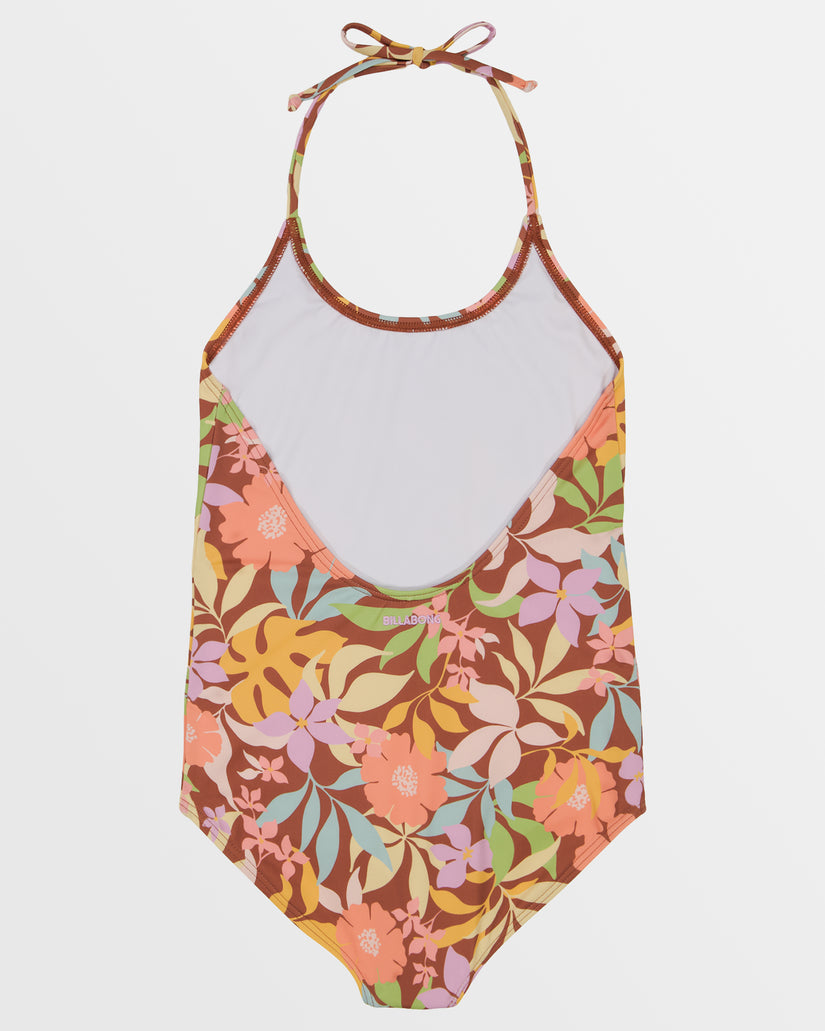 Girls Sweet Talkin Halter One Piece - Cacao