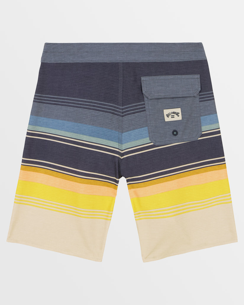 Little Boys All Day Stripe Pro 5" Boardshorts - Dusty Navy