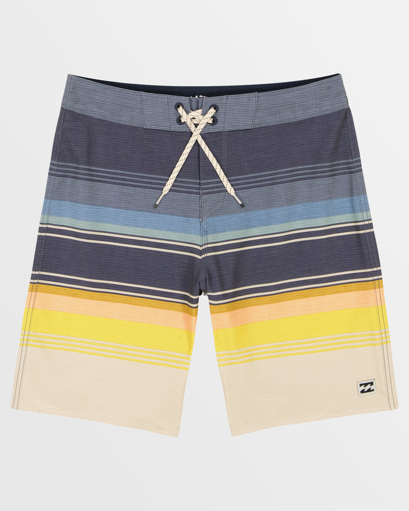 Little Boys All Day Stripe Pro 5" Boardshorts - Dusty Navy