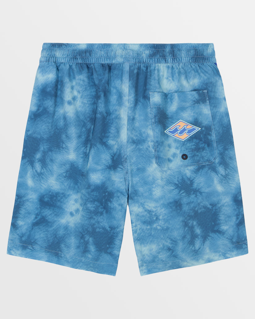 Little Boys D Bah Layback 4" Shorts - Blue Wash