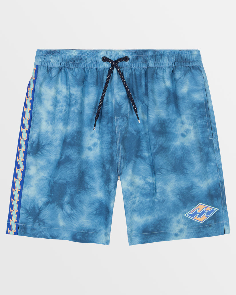 Little Boys D Bah Layback 4" Shorts - Blue Wash