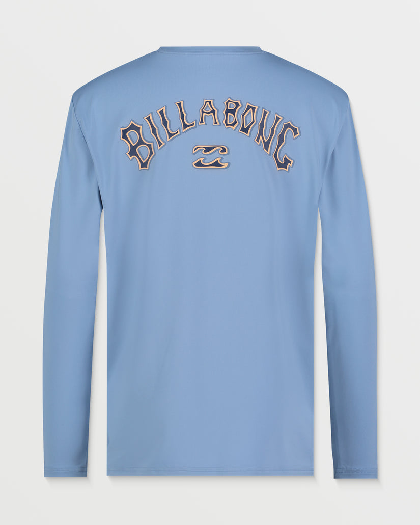 Boys Throwback Long Sleeve Surfshirt - Sky Blue