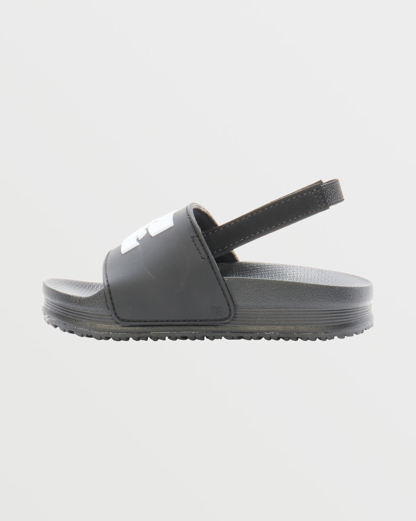 Little Boys Sol Slide - Black/White