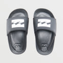 Little Boys Sol Slide - Black/White