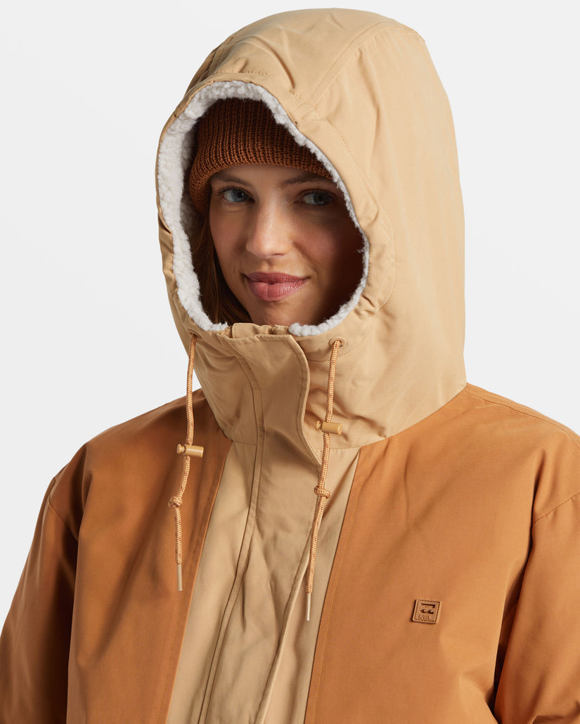 Road To Laguna Hooded Parka Jacket - Wet Sand