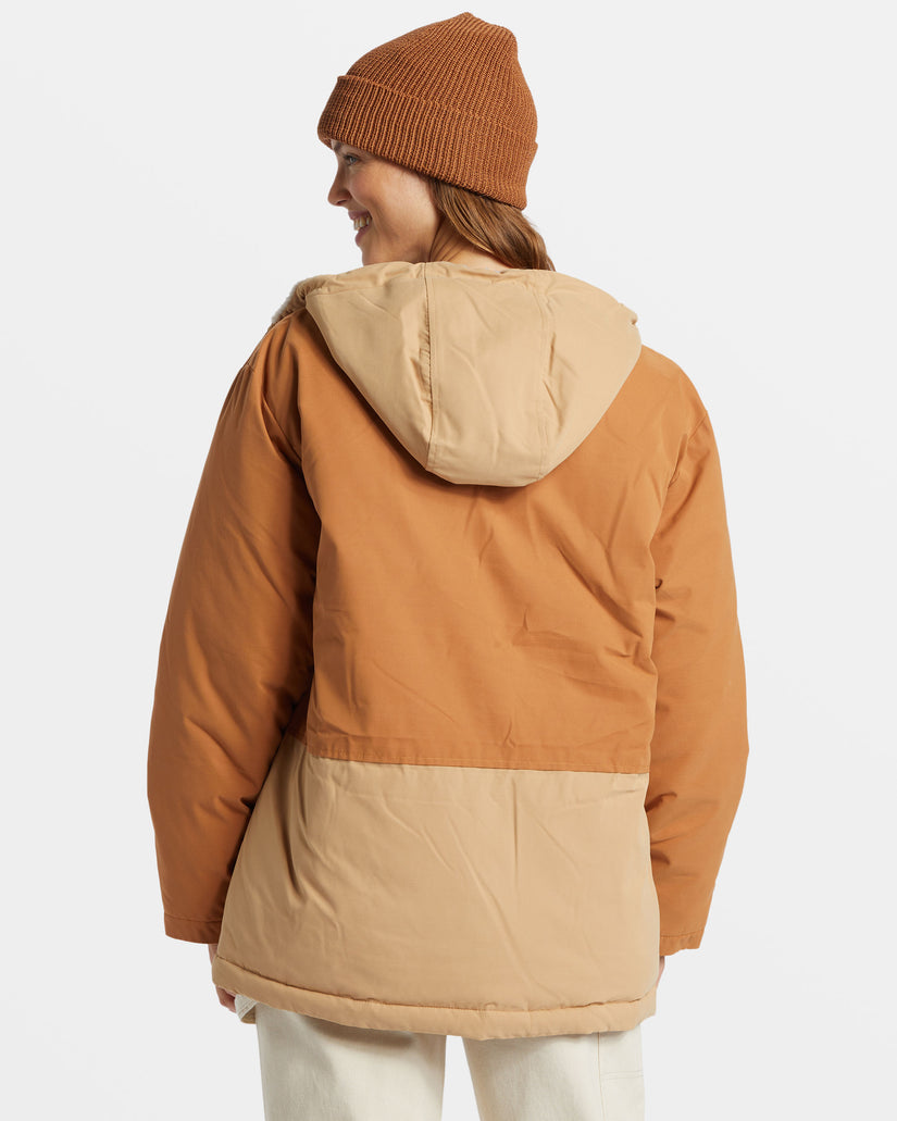 Road To Laguna Hooded Parka Jacket - Wet Sand