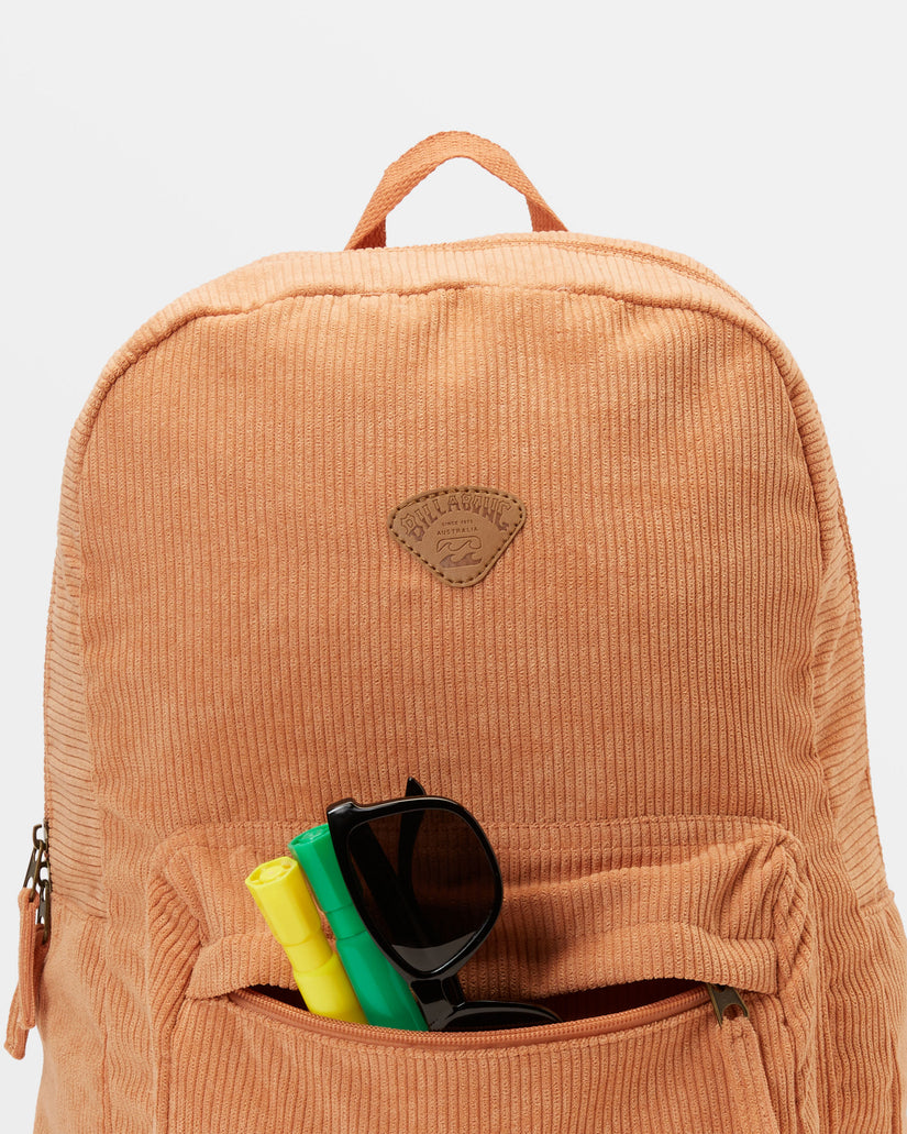 Schools Out Corduroy Backpack - Baked Clay