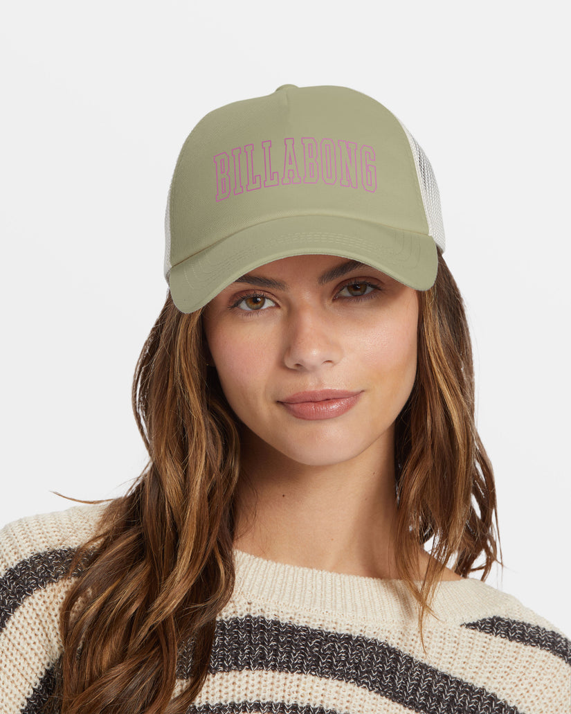 Aloha Forever Trucker Hat - Light Avocado