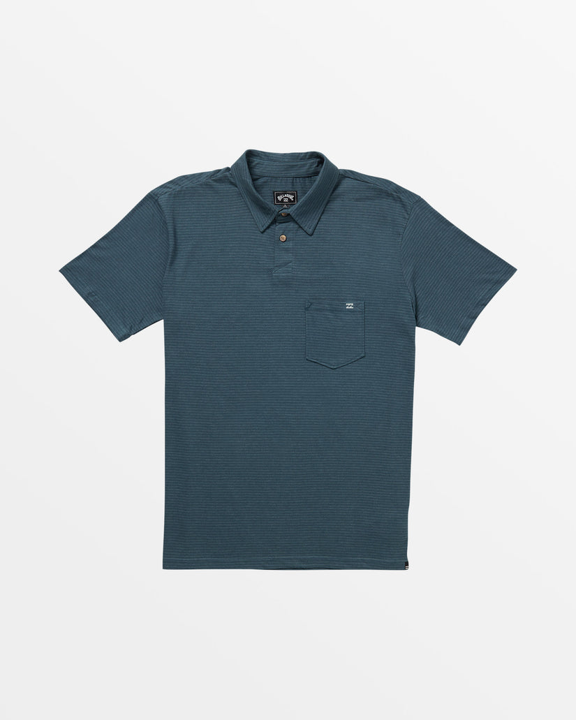 Short Sleeve Polo Shirt - Dark Slate Heather