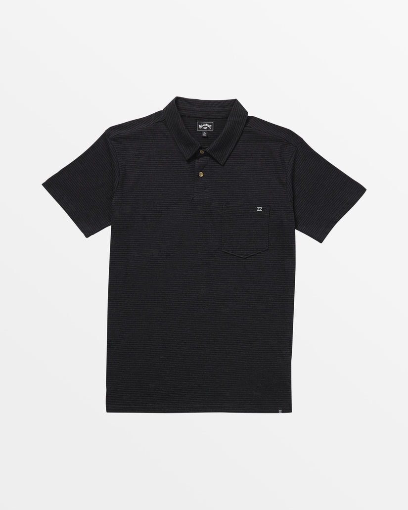 Short Sleeve Polo Shirt - Black Heather