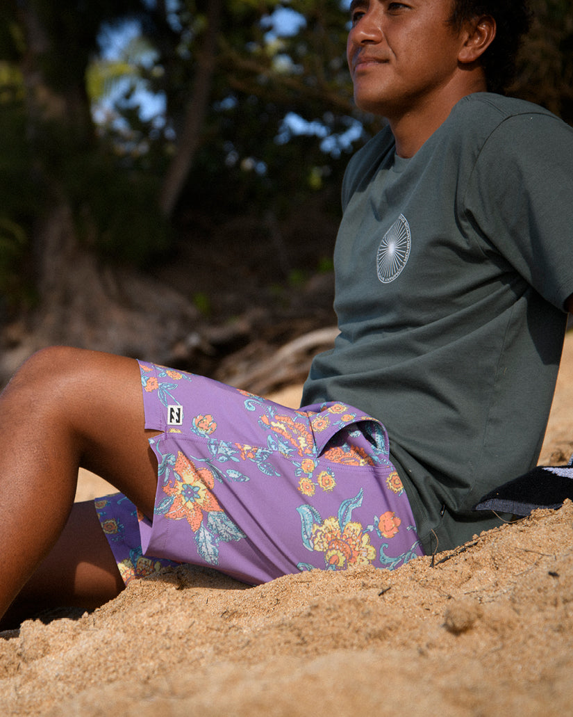 Good Times Layback 16" Swim Trunks - Dusty Purple