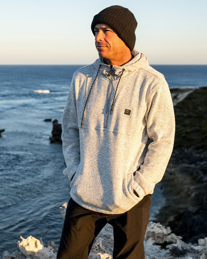 A/Div Boundary Hooded Half-Zip Pullover - Grey Heather