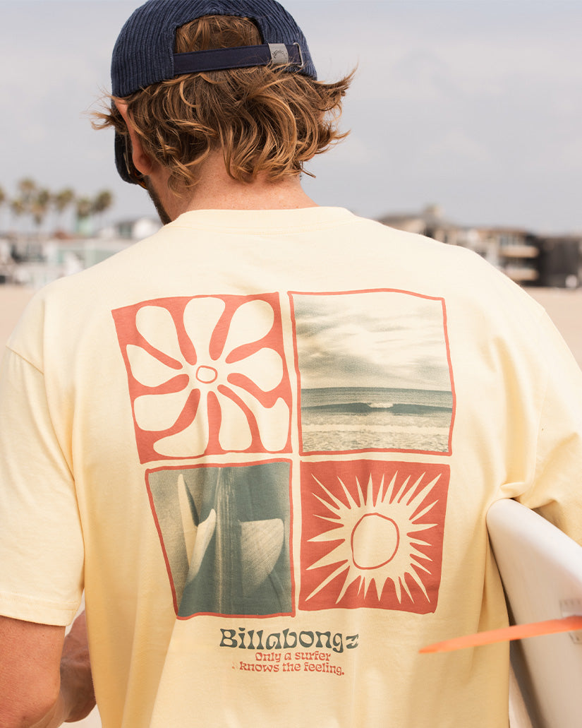 Twin Fins T-Shirt - Papaya