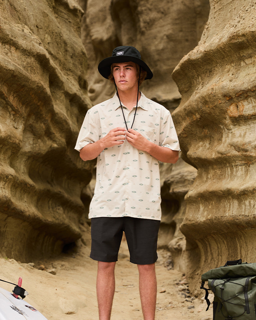 A/Div Surftrek Trail Short Sleeve Shirt - Stone