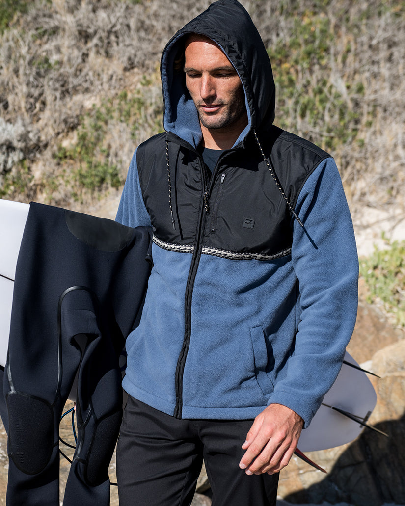 Boundary Lite Zip Hoodie - Slate Blue