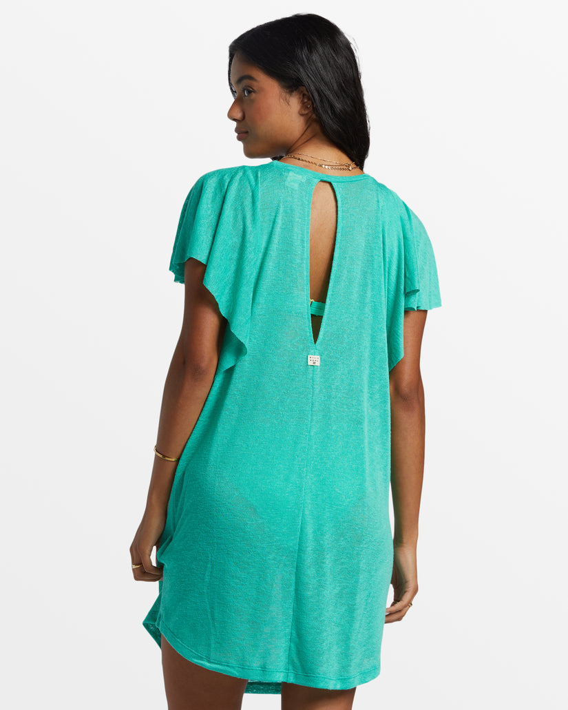 Out For Waves Cover-Up Dress - Tropical Green