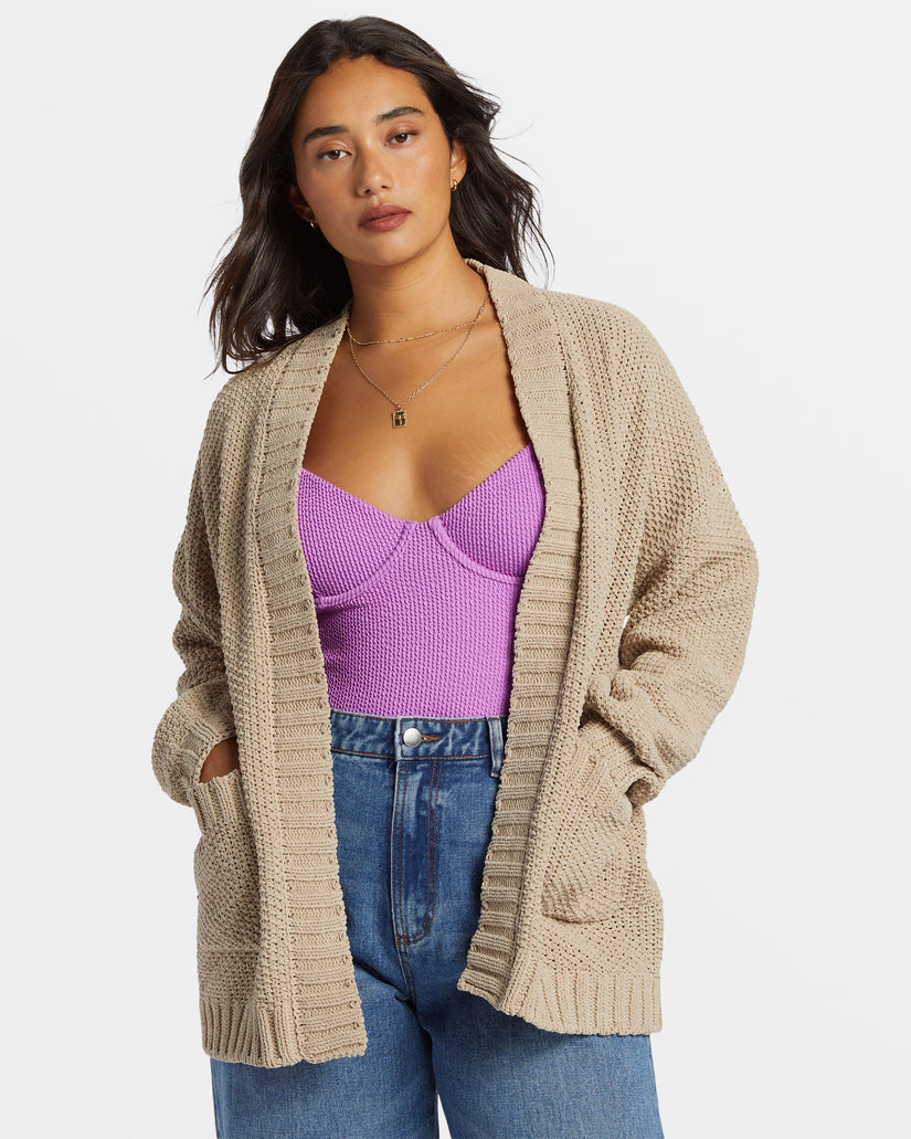 Sea Side Cardigan - Cobblestone