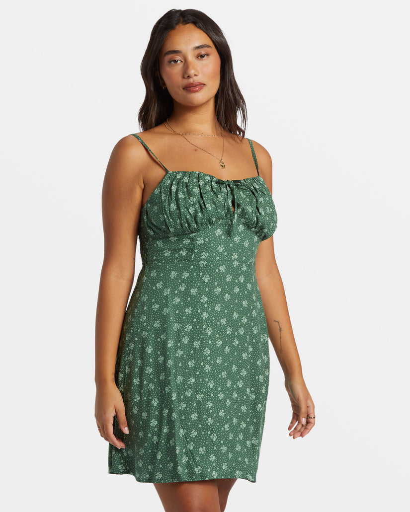 Island Calling Mini Dress - Emerald Bay