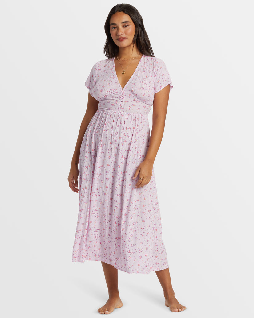 Morning Sky Midi Dress - Iced Lavender