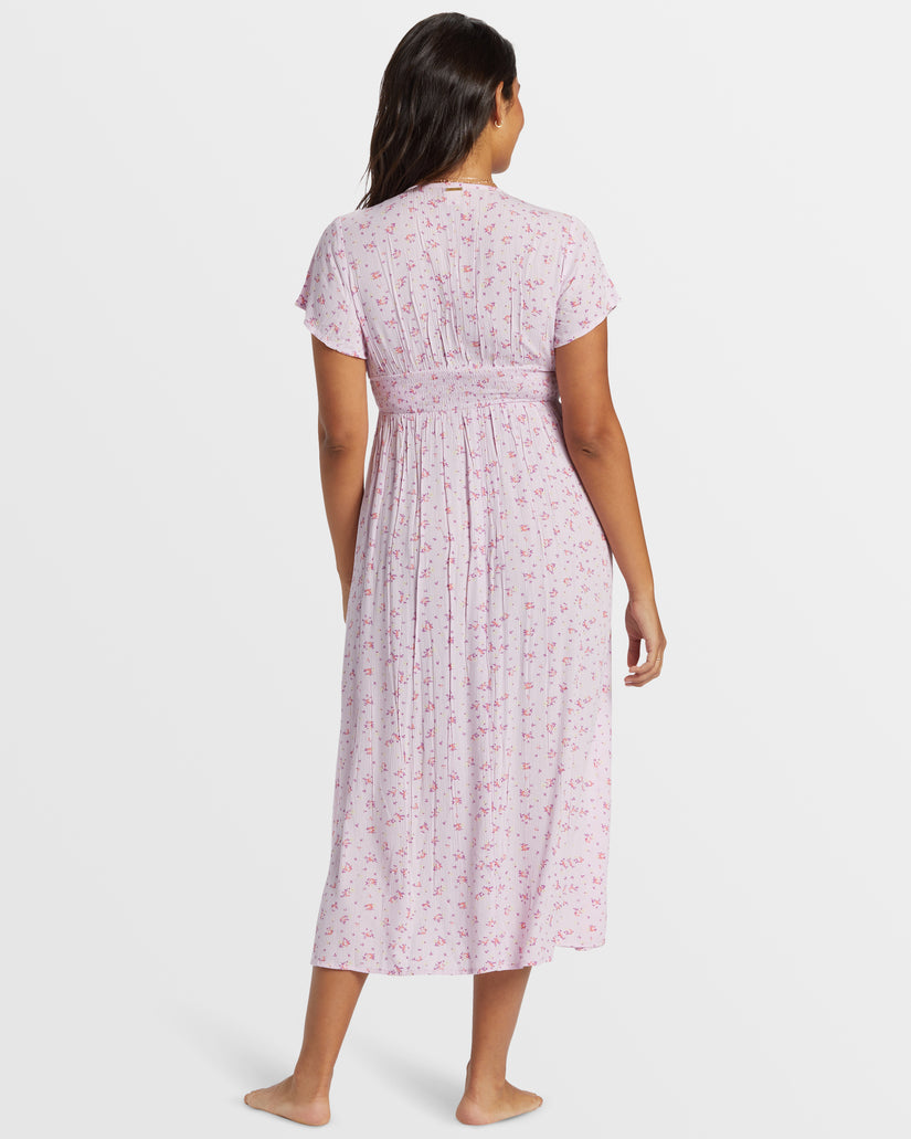 Morning Sky Midi Dress - Iced Lavender