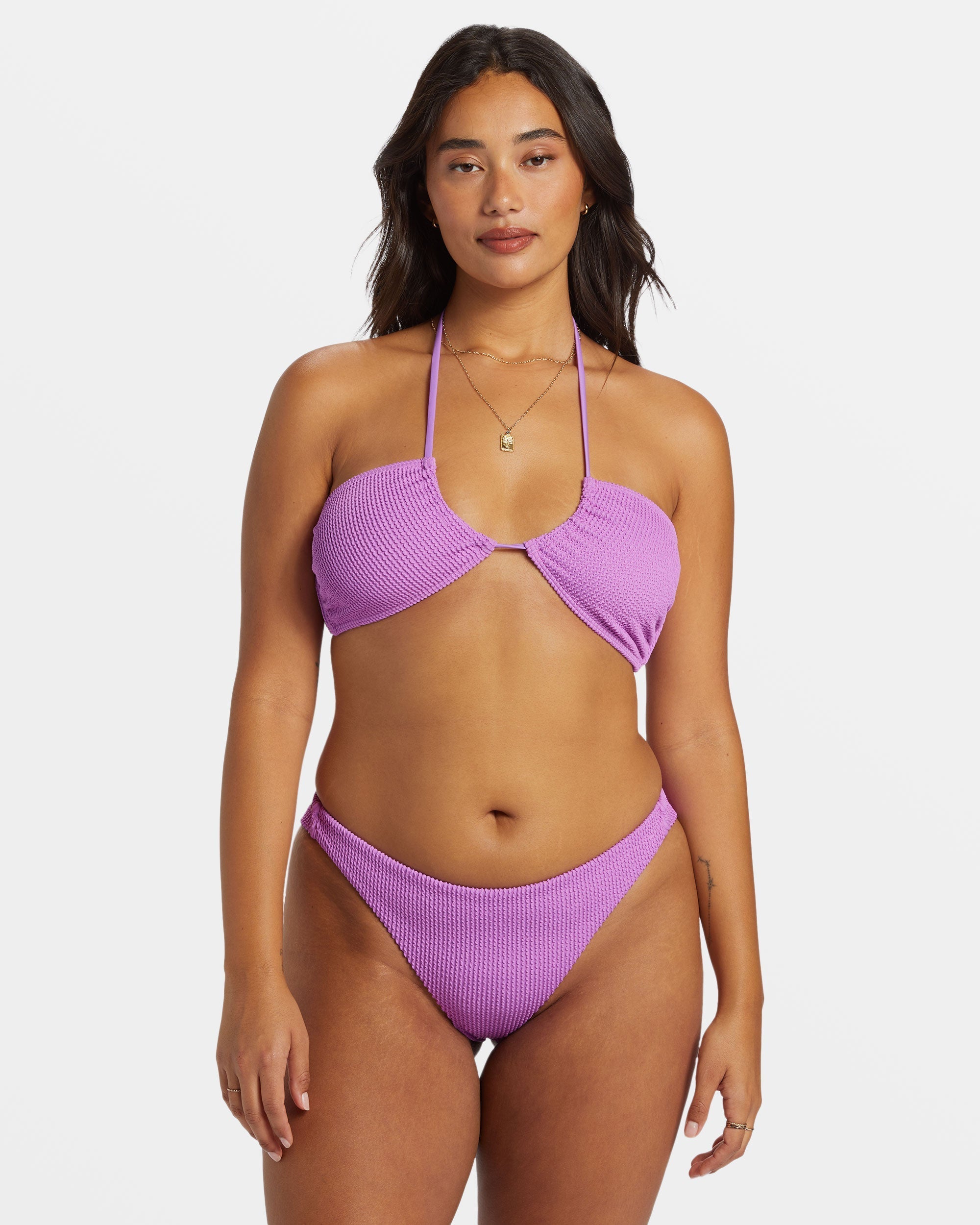 Summer High Multi-Way Bandeau Bikini Top - Bright Orchid