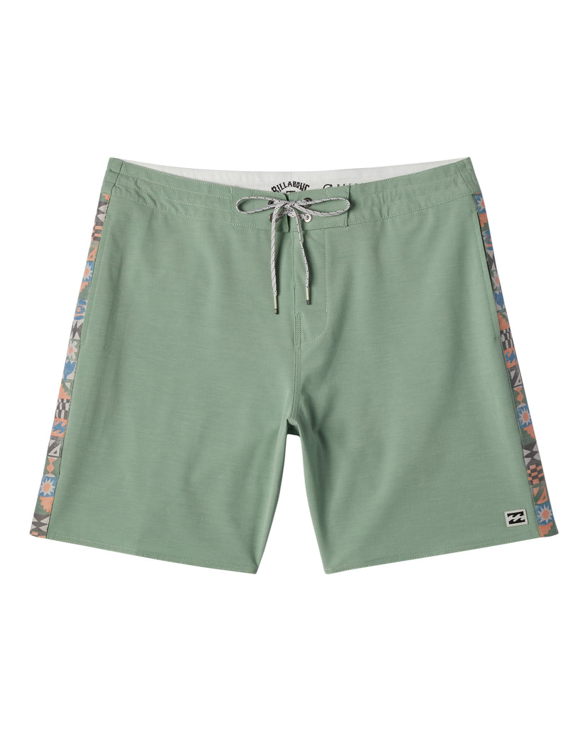 D Bah Lo Tide 18" Boardshorts - Sage