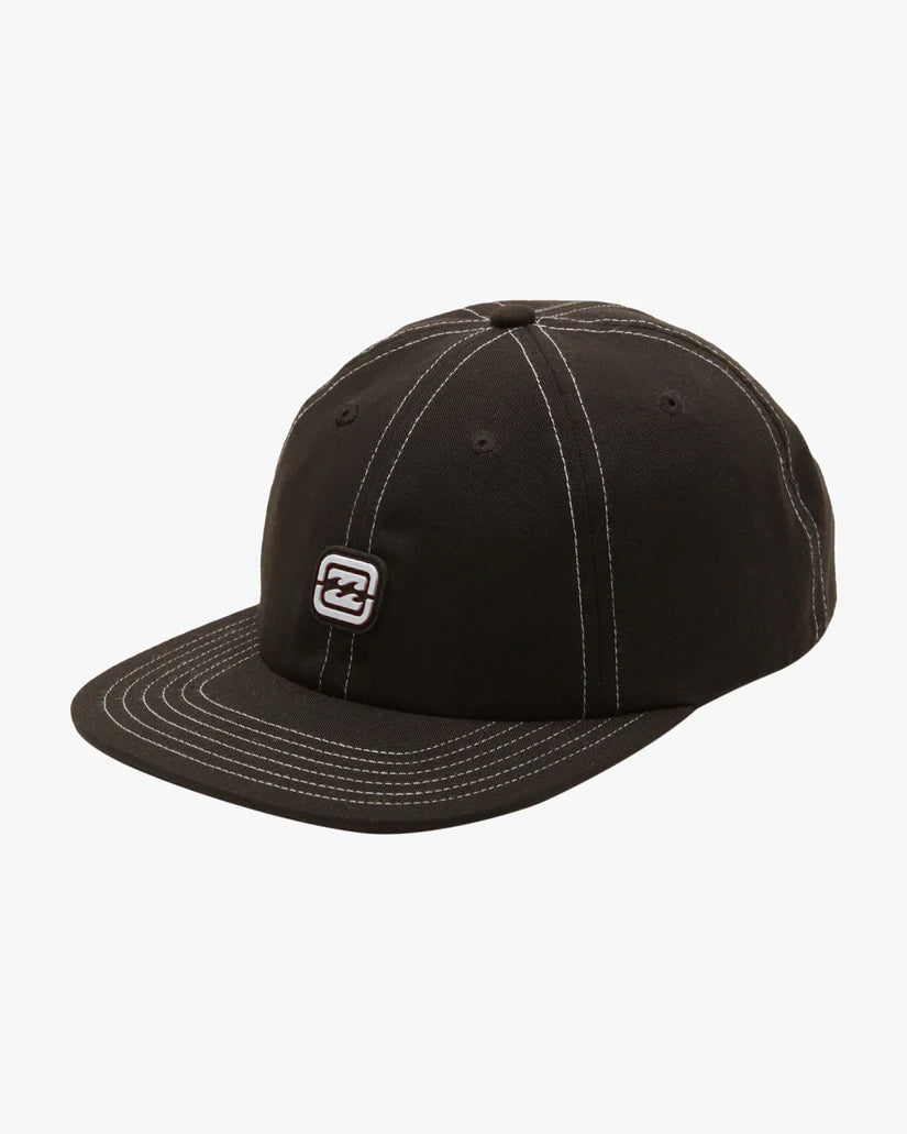 Bracket Wave Snapback Hat - Black