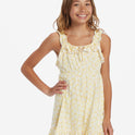 Girls Isla Dress - Honeysuckle