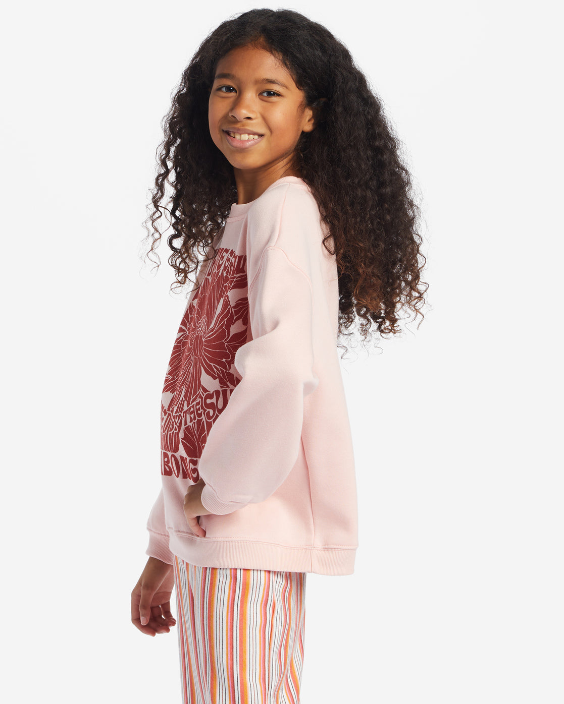 Billabong hot sale pink sweatshirt