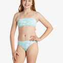 Girls Catch A Wave Two Piece Tank Bikini Set - Mint Chip