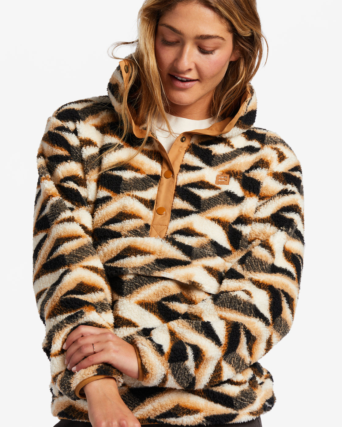 Billabong Switchback Animal Print Zip-Up Fleece Jacket, Nordstrom