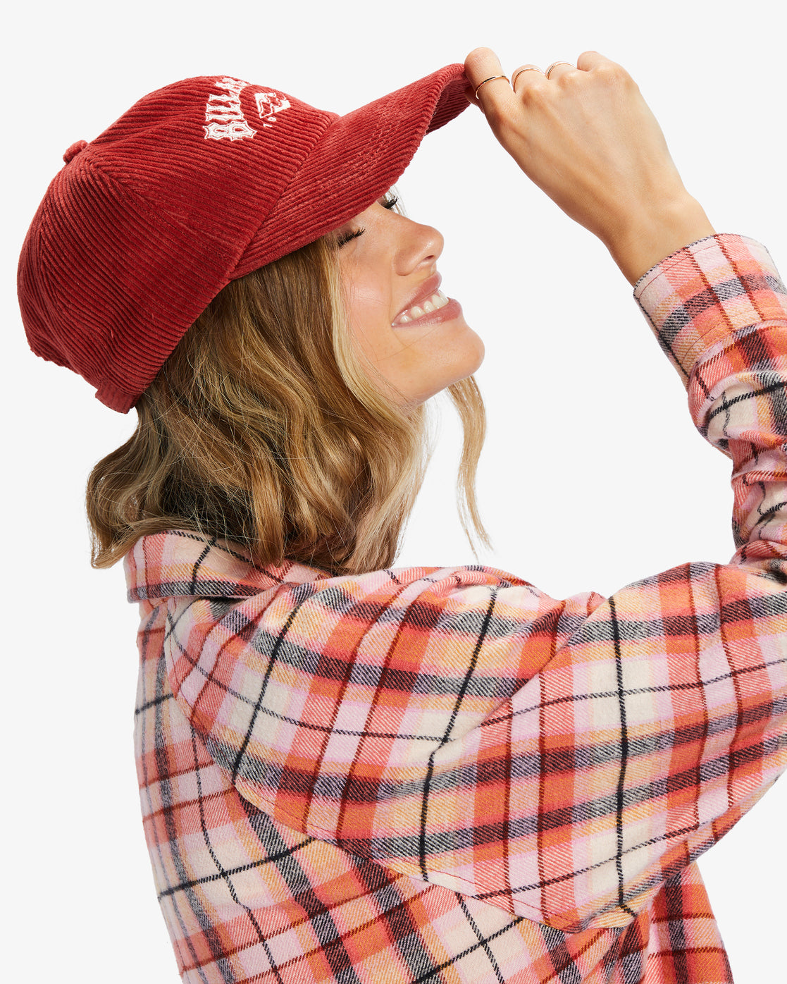 Red sales strapback hat