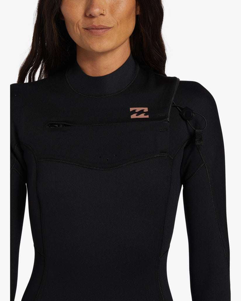 4/3mm Foil Chest Zip Wetsuit - Black