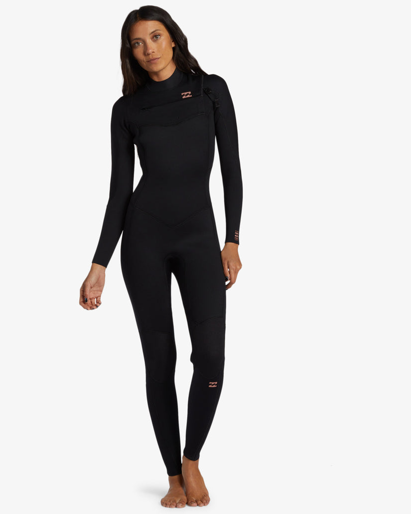 4/3mm Foil Chest Zip Wetsuit - Black