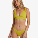 Summer High Remi Plunge Bikini Top - Tart Lime