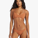 Sol Searcher V Bralette Bikini Top - Golden Brown