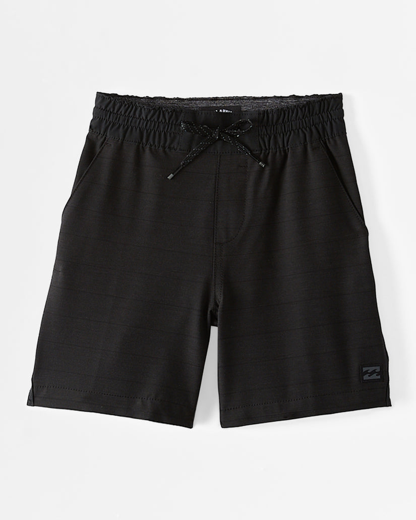 Boy's 2-7 Crossfire Elastic Waist Elastic Waist Shorts - Black – Billabong