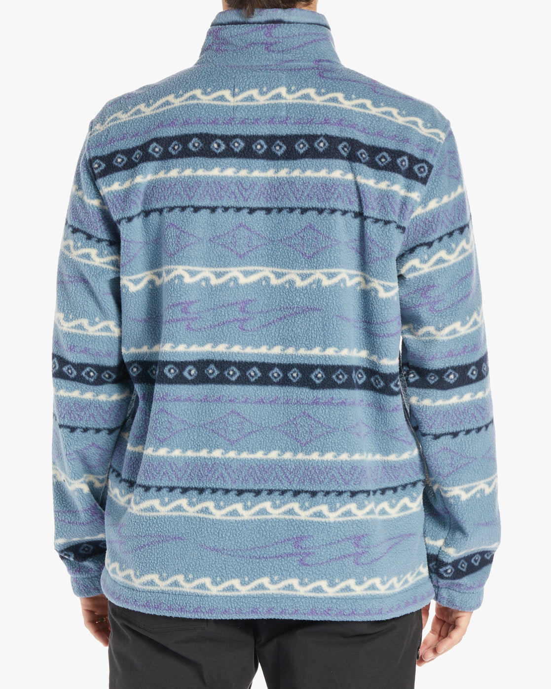 Boundary Half-Zip Mock Neck Fleece - Washed Blue