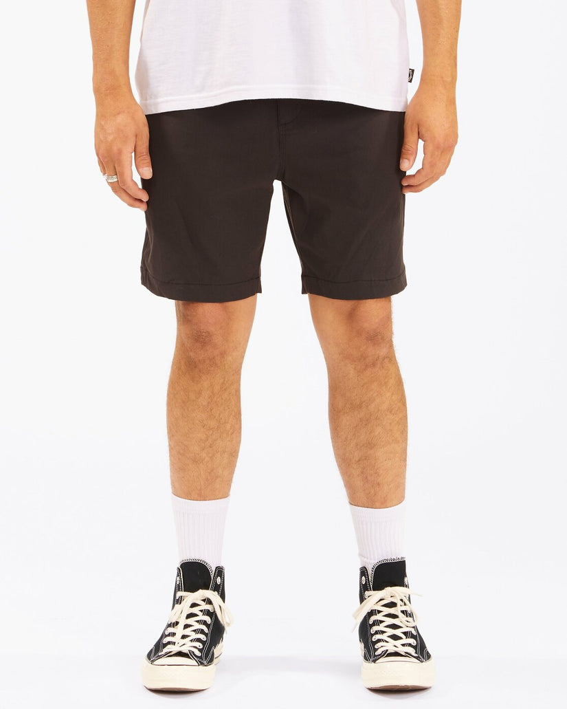 A/Div Surftrek Plus Organic Elastic Waist Shorts 19" - Black