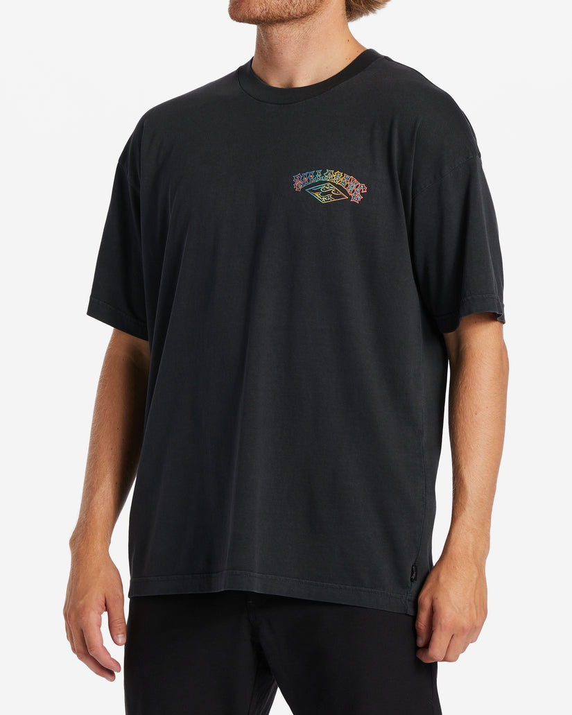 Arch Wave T-Shirt - Washed Black