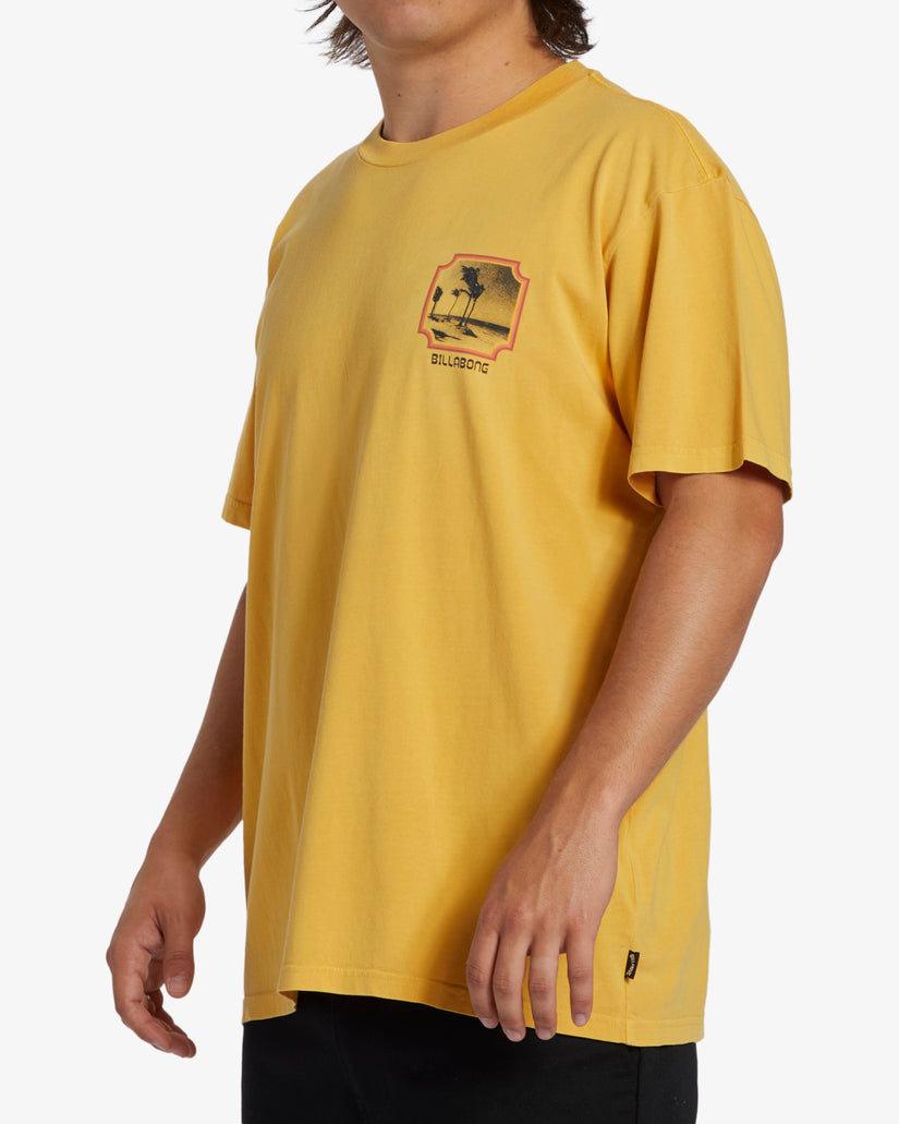 Billabong Short Sleeve Reflections Graphic T-Shirt, Mens, 2XL, Citrus